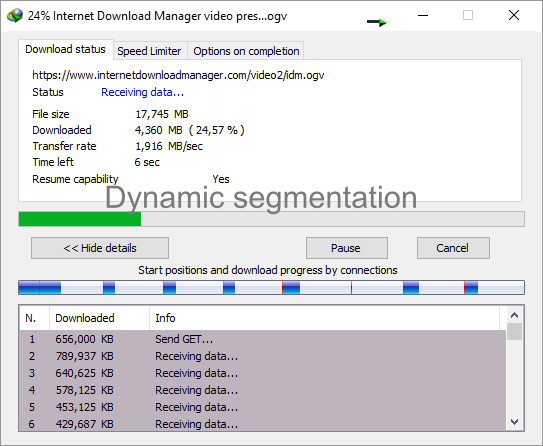 Dynamic segmentation